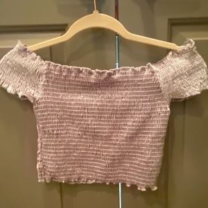 Lilac Ruched Crop Top
